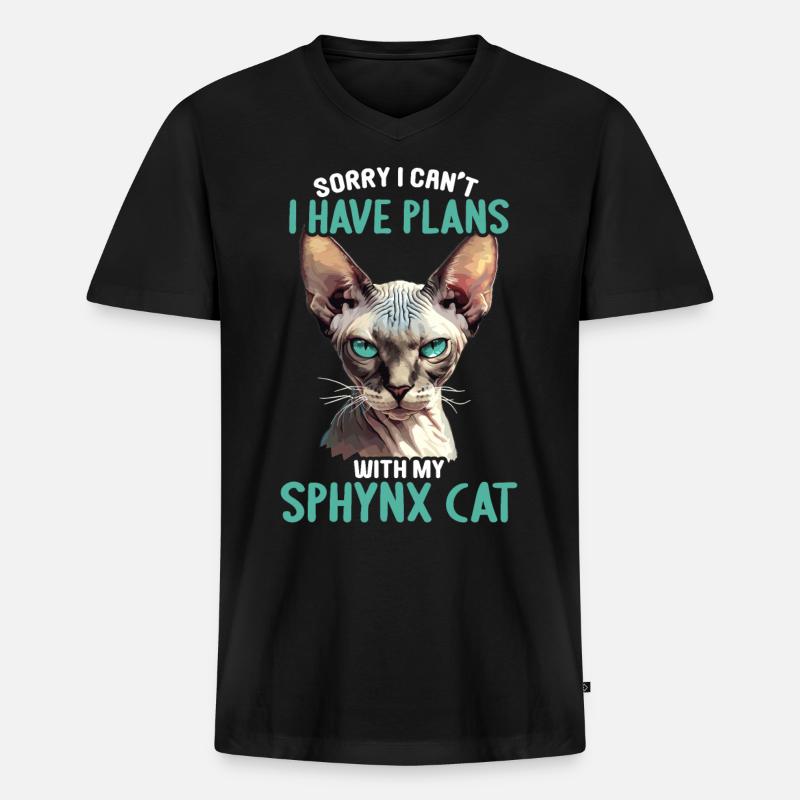 Sphynx Kätzchen Sphynx Katze - Männer Premium Bio T-Shirt mit V-Ausschnitt - Schwarz