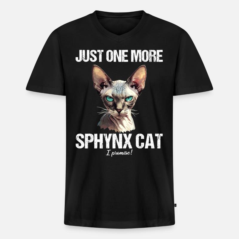 Sphynx Kätzchen Sphynx Katze - Männer Premium Bio T-Shirt mit V-Ausschnitt - Schwarz