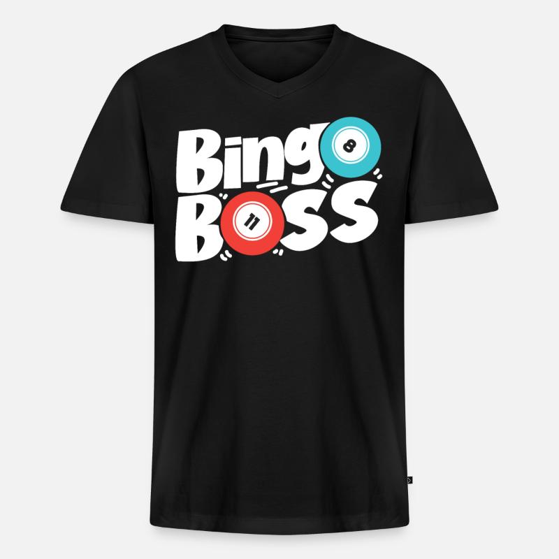 Bingo Player Bingo - Männer Premium Bio T-Shirt mit V-Ausschnitt - Schwarz