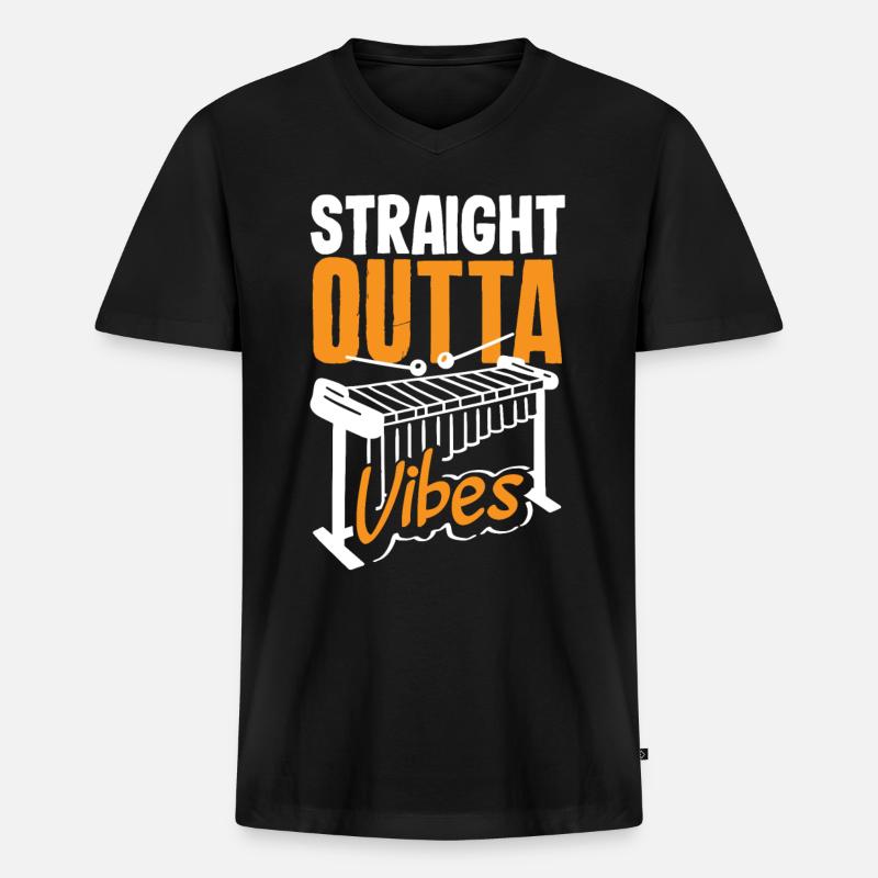Vibraphon-musikinstrument - Männer Premium Bio T-Shirt mit V-Ausschnitt - Schwarz