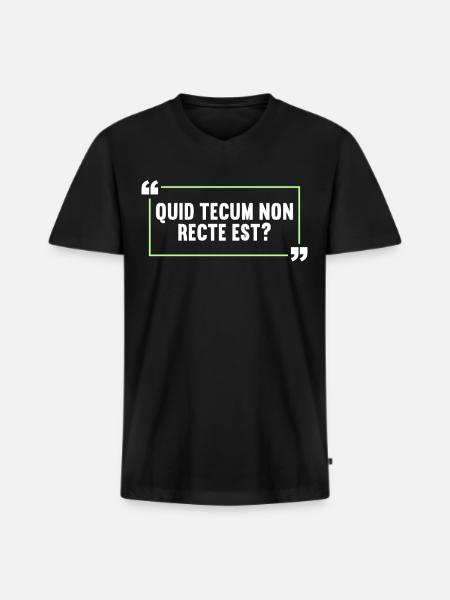 Latin sjovt latinsk ordsprog - Premium økologisk T-shirt med V-hals til mænd - sort