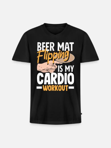 Bière de jeu - T-shirt encolure en V Premium bio Homme - noir