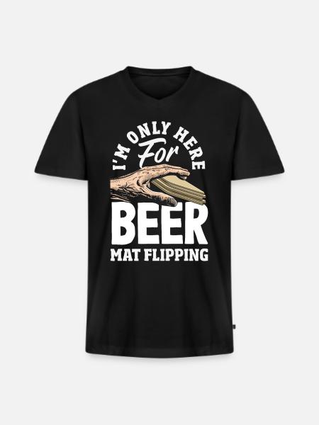 Bière de jeu - T-shirt encolure en V Premium bio Homme - noir