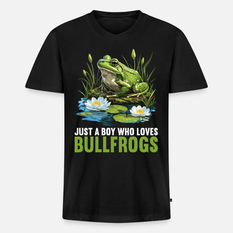 Ochsenfrösche Ochsenfrosch - Männer Premium Bio T-Shirt mit V-Ausschnitt - Schwarz