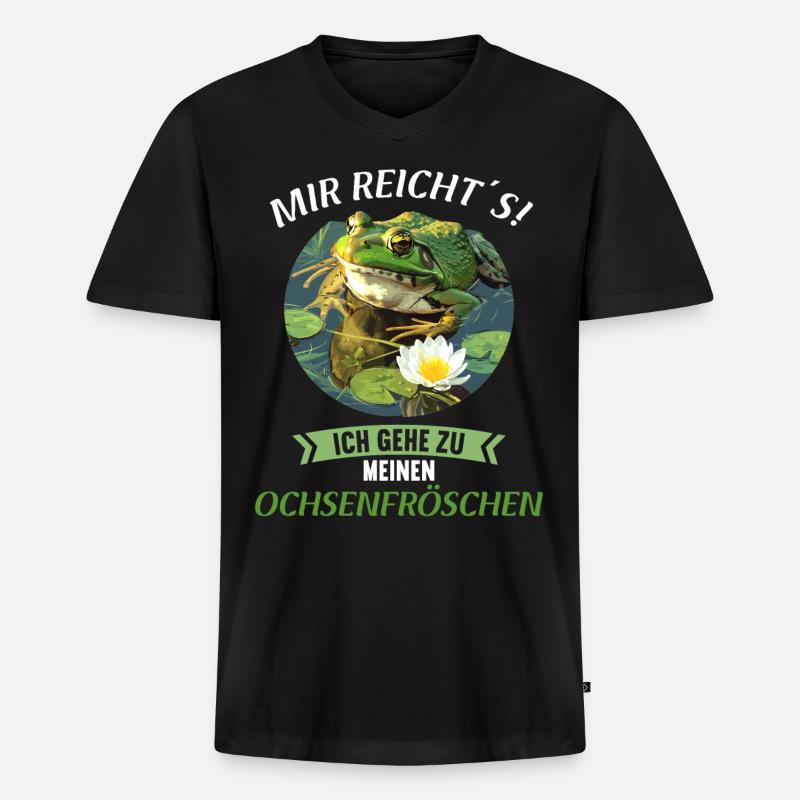 Ochsenfrösche Ochsenfrosch - Männer Premium Bio T-Shirt mit V-Ausschnitt - Schwarz