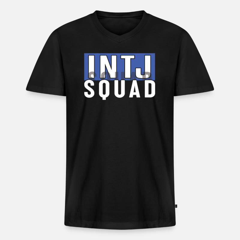 Intj-persönlichkeit: Introvertierte - Männer Premium Bio T-Shirt mit V-Ausschnitt - Schwarz