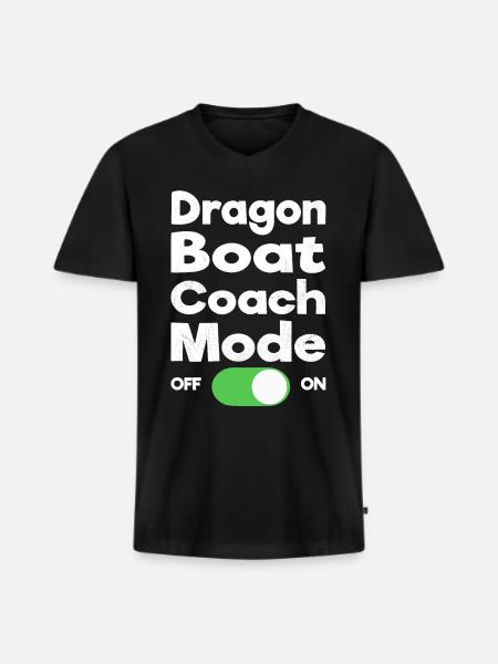 Lustiges Drachenboot-paddel - Männer Premium Bio T-Shirt mit V-Ausschnitt - Schwarz