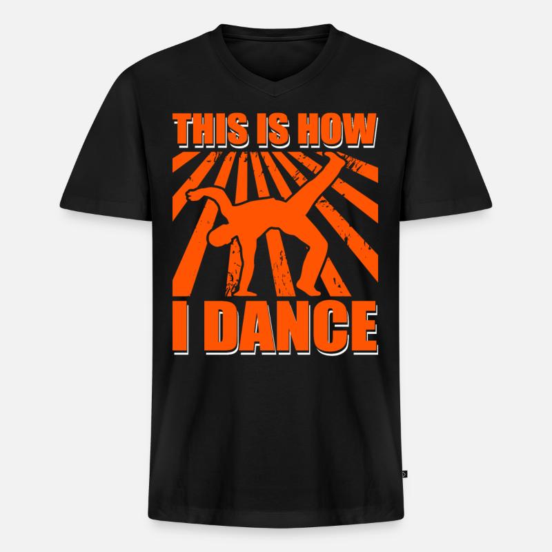 So tanze ich - Männer Premium Bio T-Shirt mit V-Ausschnitt - Schwarz