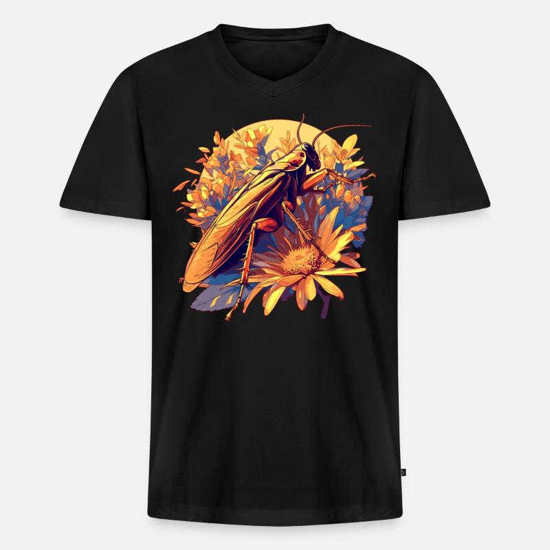 cafards cafards cafards cafard - T-shirt encolure en V Premium bio Homme - noir