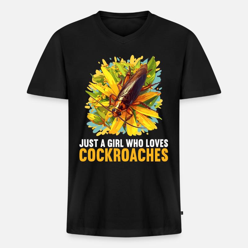 cafards cafards cafards cafard - T-shirt encolure en V Premium bio Homme - noir