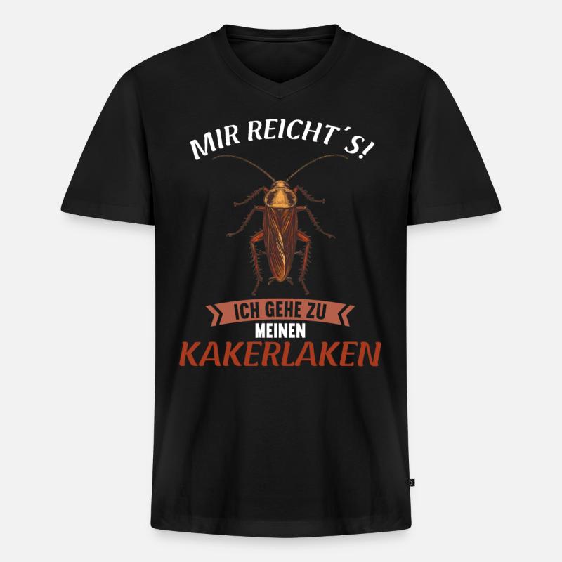 Cockroach Kakerlaken Kakerlake - Männer Premium Bio T-Shirt mit V-Ausschnitt - Schwarz