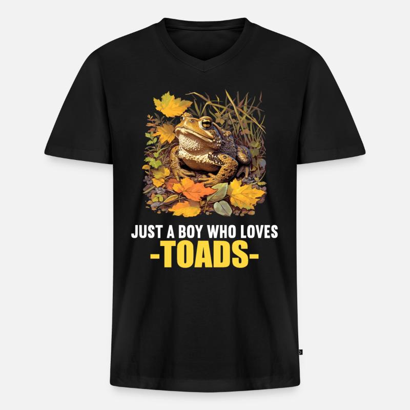 Toad Kröten Kröte - Männer Premium Bio T-Shirt mit V-Ausschnitt - Schwarz
