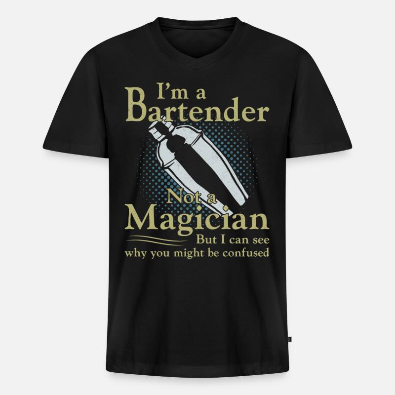 Bartender Mixologist I'm A - Männer Premium Bio T-Shirt mit V-Ausschnitt - Schwarz