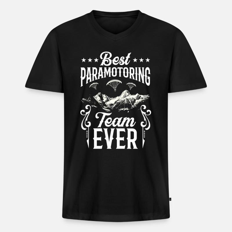 Paramotoring paramotoring - Men's Premium Organic T-shirt with V-neck - black