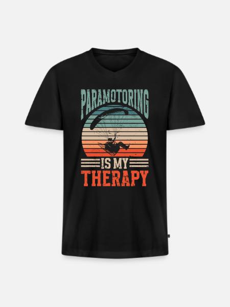 Paramotoring paramotoring - Men's Premium Organic T-shirt with V-neck - black
