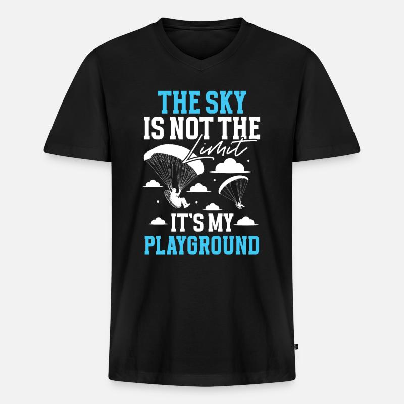Paramotoring paramotoring - Men's Premium Organic T-shirt with V-neck - black