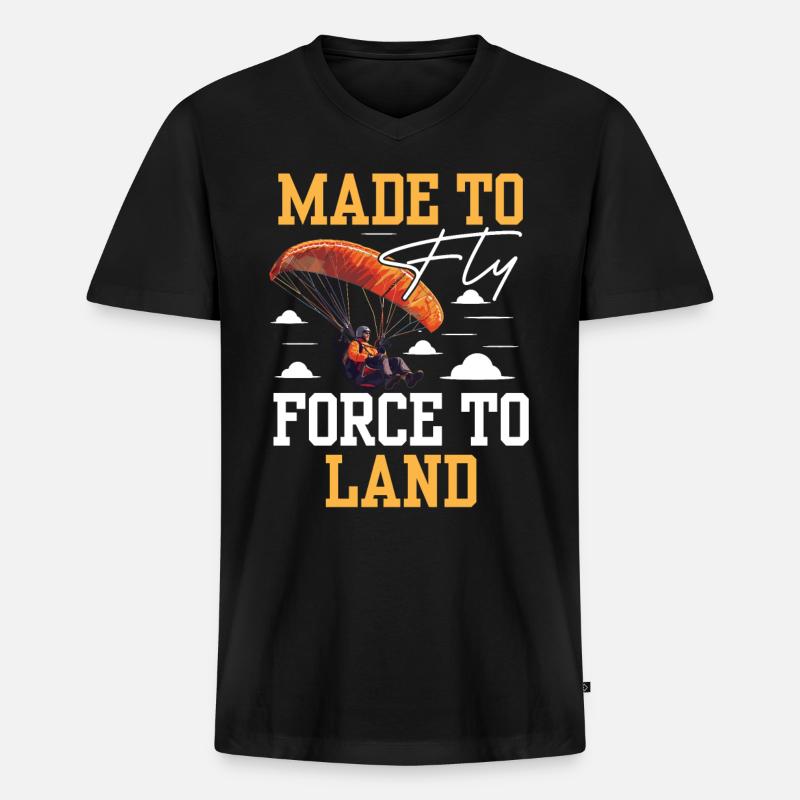 Paramotoring paramotoring - Men's Premium Organic T-shirt with V-neck - black