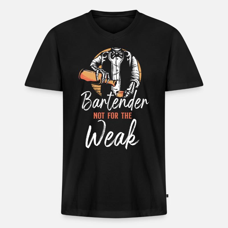 Bartender Mixologist Bartender Not - Männer Premium Bio T-Shirt mit V-Ausschnitt - Schwarz