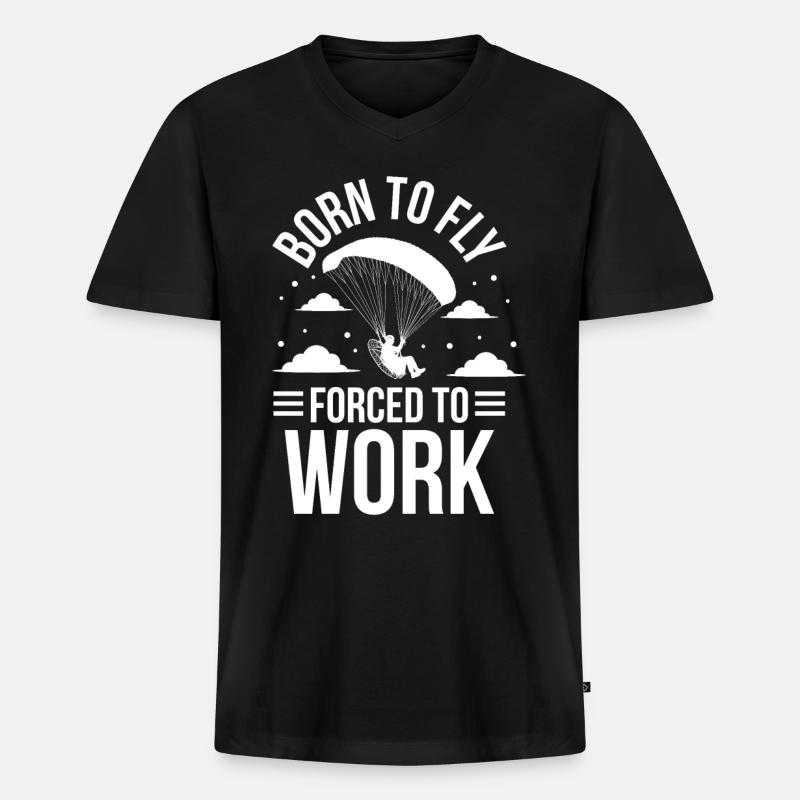 Paramotoring paramotoring - Men's Premium Organic T-shirt with V-neck - black