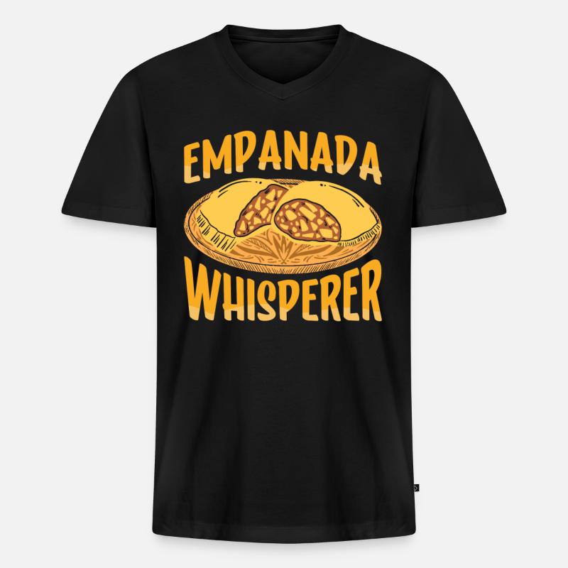 Mexikanisch Venezolanisch Empanada - Männer Premium Bio T-Shirt mit V-Ausschnitt - Schwarz