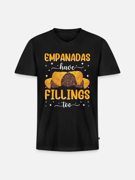 Mexican Venezuelan Empanada - Men's Premium Organic T-shirt with V-neck - black