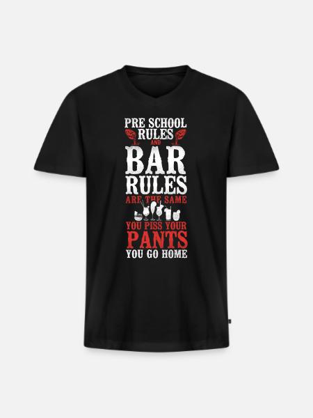 Bartender Mixologist Preschool - Men's Premium Organic T-shirt with V-neck - black