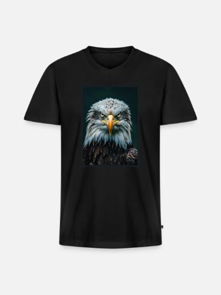 Bald Eagle Weißkopfseeadler - Men's Premium Organic T-shirt with V-neck - black