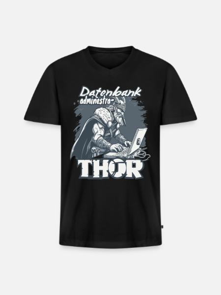 Datenbankadministrathor Codierung Datenanalyst - Männer Premium Bio T-Shirt mit V-Ausschnitt - Schwarz