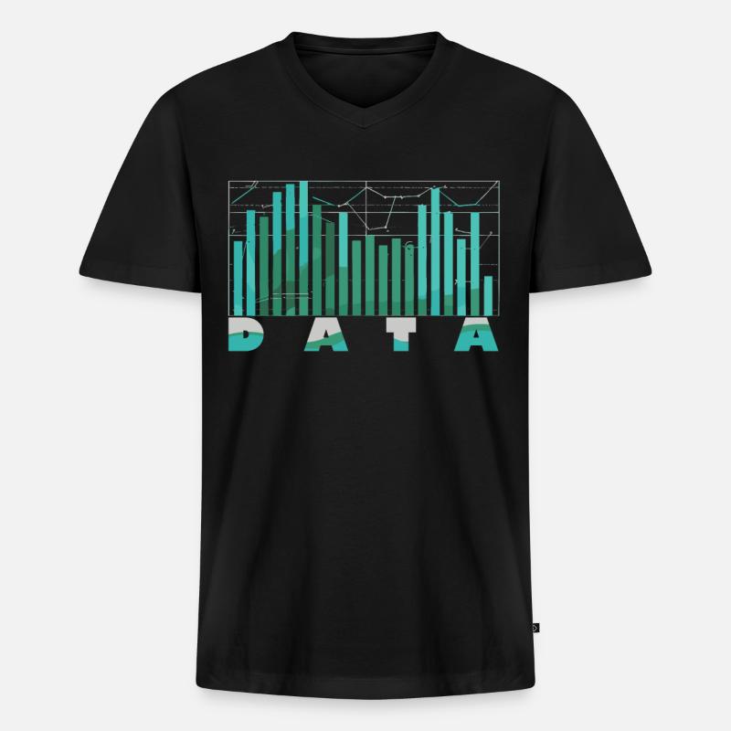 Behavioral Analyst Data Coding - Men's Premium Organic T-shirt with V-neck - black