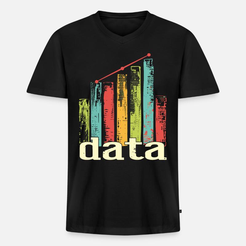 Behavioral Analyst Data Coding - Men's Premium Organic T-shirt with V-neck - black