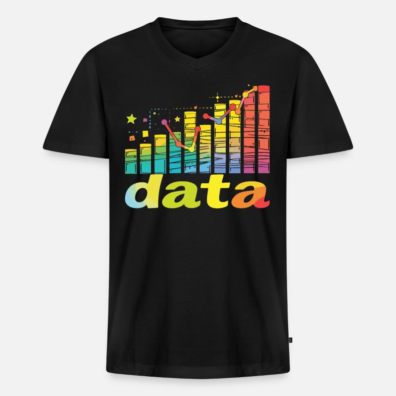 Behavioral Analyst Data Coding - Men's Premium Organic T-shirt with V-neck - black