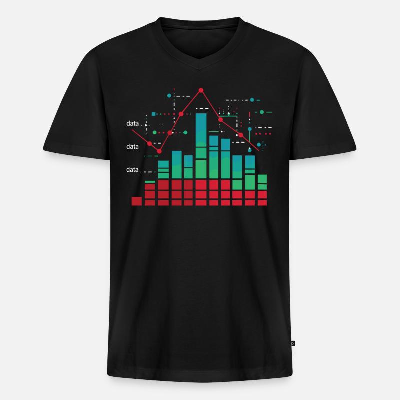 Behavioral Analyst Data Coding - Men's Premium Organic T-shirt with V-neck - black