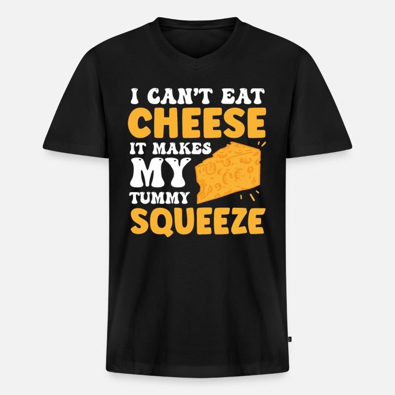 Laktosetolerant Oder Laktoseintolerant - Männer Premium Bio T-Shirt mit V-Ausschnitt - Schwarz