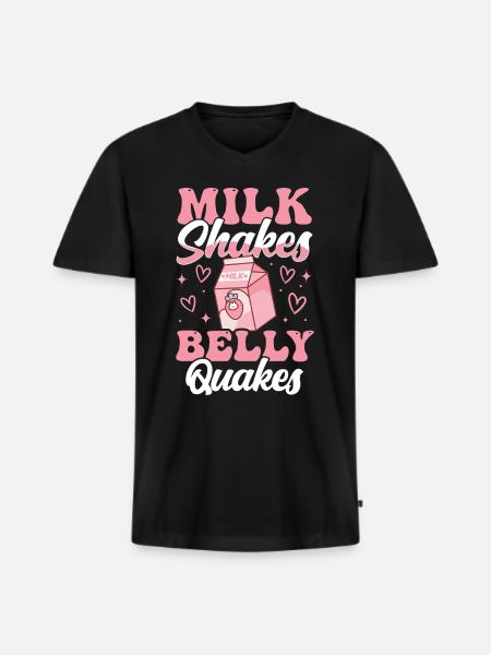 Laktosetolerant Oder Laktoseintolerant - Männer Premium Bio T-Shirt mit V-Ausschnitt - Schwarz