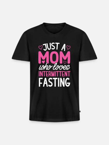 Intermittierendes Fasten Abnehmen - Männer Premium Bio T-Shirt mit V-Ausschnitt - Schwarz