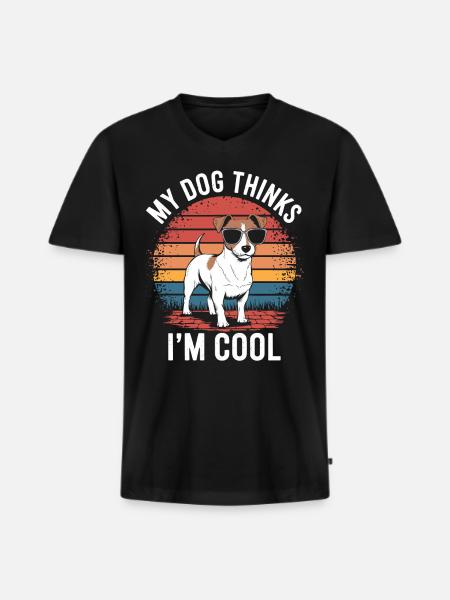 Jack Russell Terrier Owner - Men's Premium Organic T-shirt with V-neck - black