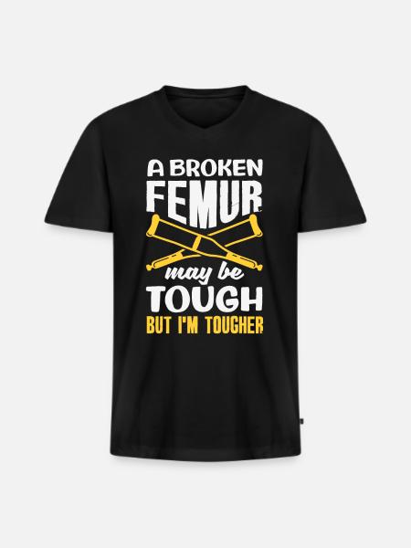 Reconstruction de la jambe Restauration - T-shirt encolure en V Premium bio Homme - noir