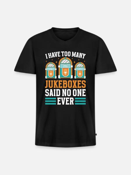Karaoke Master Juke Box de musique rétro - T-shirt encolure en V Premium bio Homme - noir