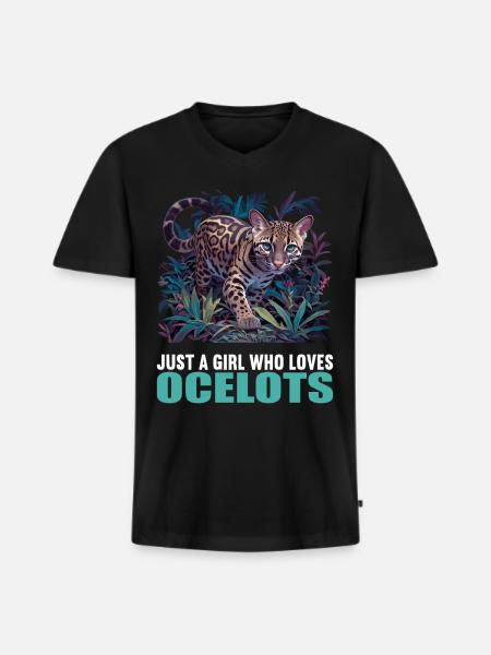 Ocelots Ocelot - T-shirt encolure en V Premium bio Homme - noir