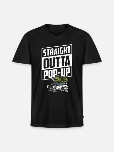 Wohnmobilzubehör Pop-up-camper - Männer Premium Bio T-Shirt mit V-Ausschnitt - Schwarz