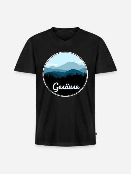 Gesäuse - Men's Premium Organic T-shirt with V-neck - black