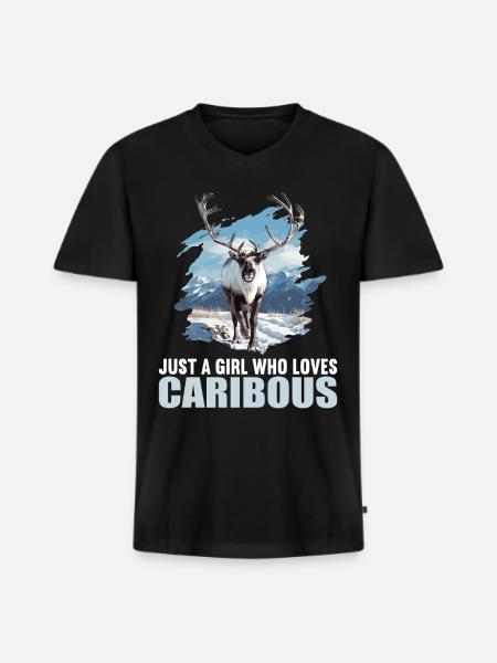 Caribou Karibus Karibu - Men's Premium Organic T-shirt with V-neck - black