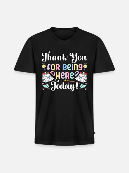 Attendance Secretary - Men's Premium Organic T-shirt with V-neck - black