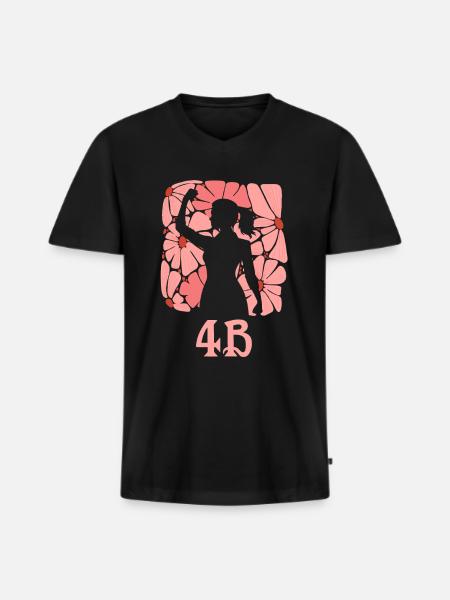 4B Movement Feminism Korean Strong Women - Men's Premium Organic T-shirt with V-neck - black