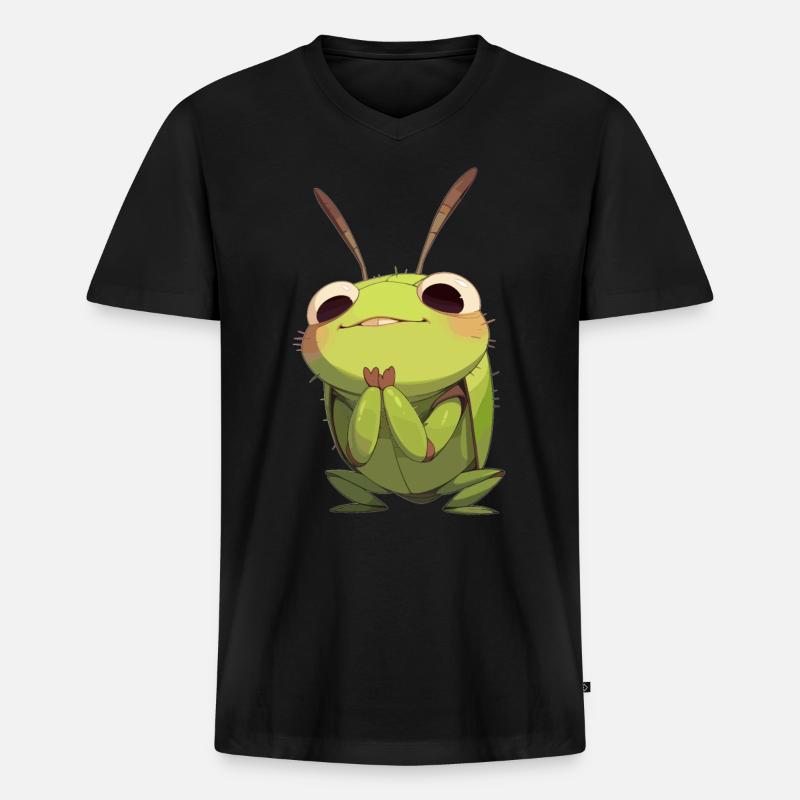 Grillen Grille - Männer Premium Bio T-Shirt mit V-Ausschnitt - Schwarz