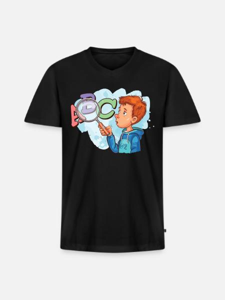 phonemisPhonemic consciousness science - Men's Premium Organic T-shirt with V-neck - black