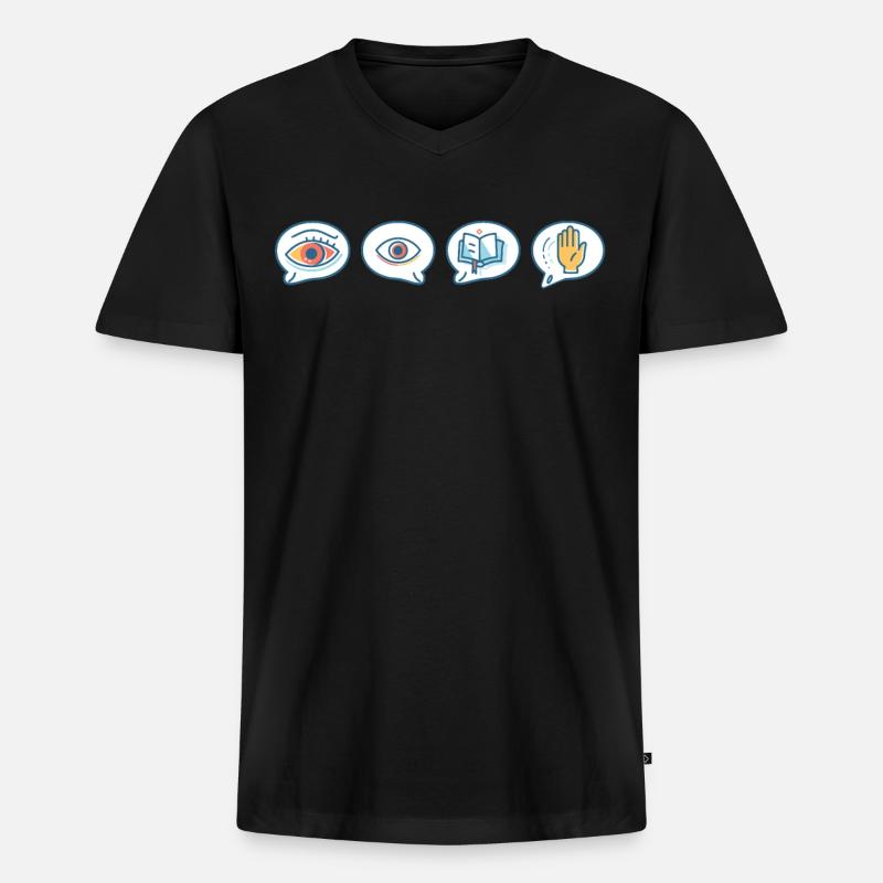 phonemisScience de la conscience phonémique - T-shirt encolure en V Premium bio Homme - noir