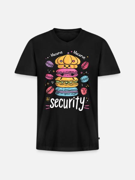 Macaron lovers Macaron Baker - Men's Premium Organic T-shirt with V-neck - black