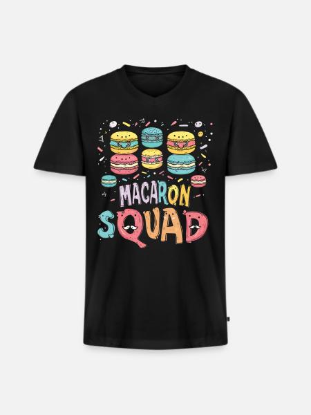 Macaron lovers Macaron Baker - Men's Premium Organic T-shirt with V-neck - black