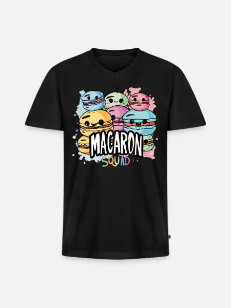 Macaron lovers Macaron Baker - Men's Premium Organic T-shirt with V-neck - black